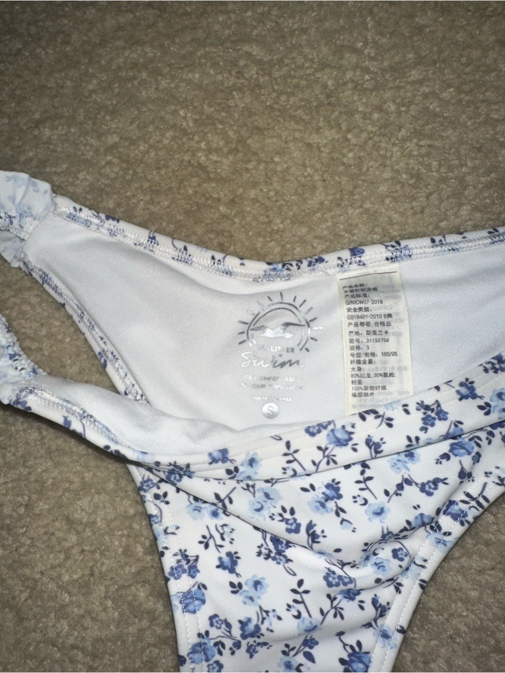 Blue Floral Bikini Bottoms from Hollister